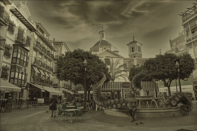 Pulpo en la Plaza de las Flores